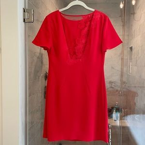 Trina Turk catch Dress Red with embroidery